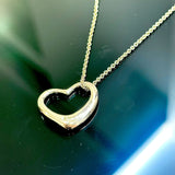 Tiffany & Co, ELSA PERETTI OPEN HEART 925 Silver Necklace