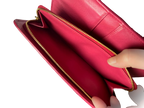 Prada Check Saffiano Leather Wallet Pink