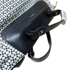 Printed Nylon Large Divided Satchel Tote