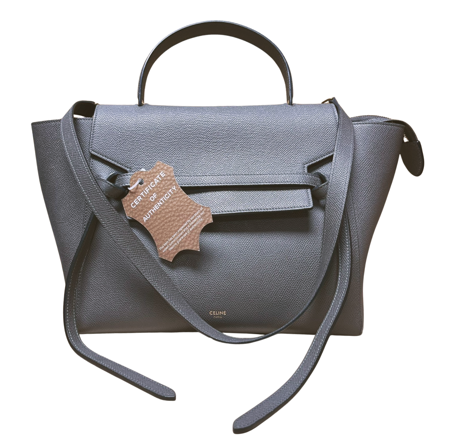 Celine Micro Belt Bag Grey Grained Calfskin Leather Main image