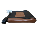Coach Morgan F64848 Clutch Wristlet Black Saddle Brown Leather