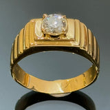 750 Yellow Gold Solitaire Diamond Ring