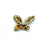 750YG Citrine & Diamond Butterfly Pendant