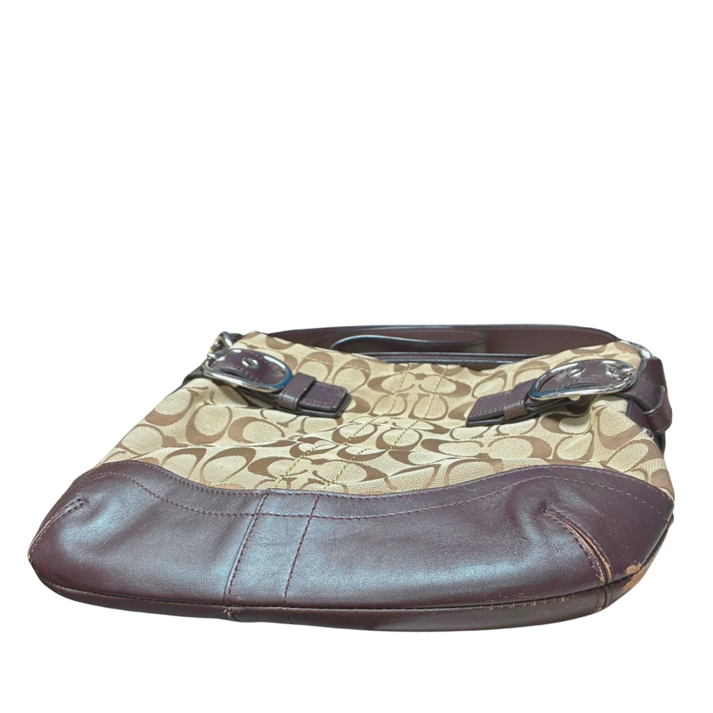 Coach F17088 Signature Buckle Shoulder Bag