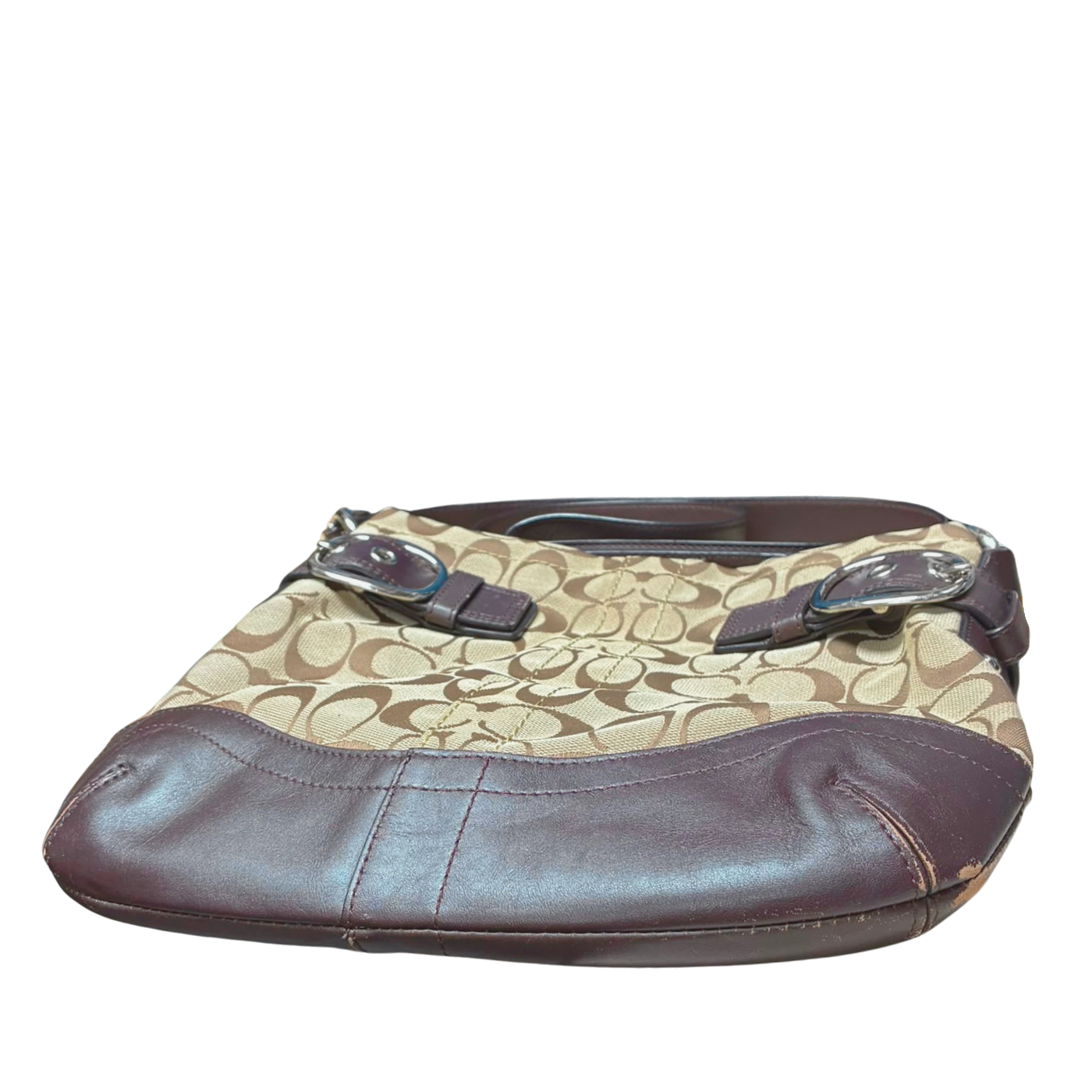 Coach F17088 Signature Buckle Shoulder Bag
