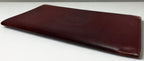 CARTIER Bordeaux Leather Bifold Long Wallet Purse Card Case