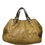 FURLA CrocEmbossed Camel Colored Leather Bag