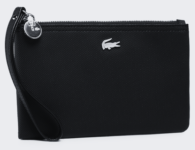 Lacoste Womens Daily Classic PVC Clutch Bag Wristlet NF3423DC PVC Noir