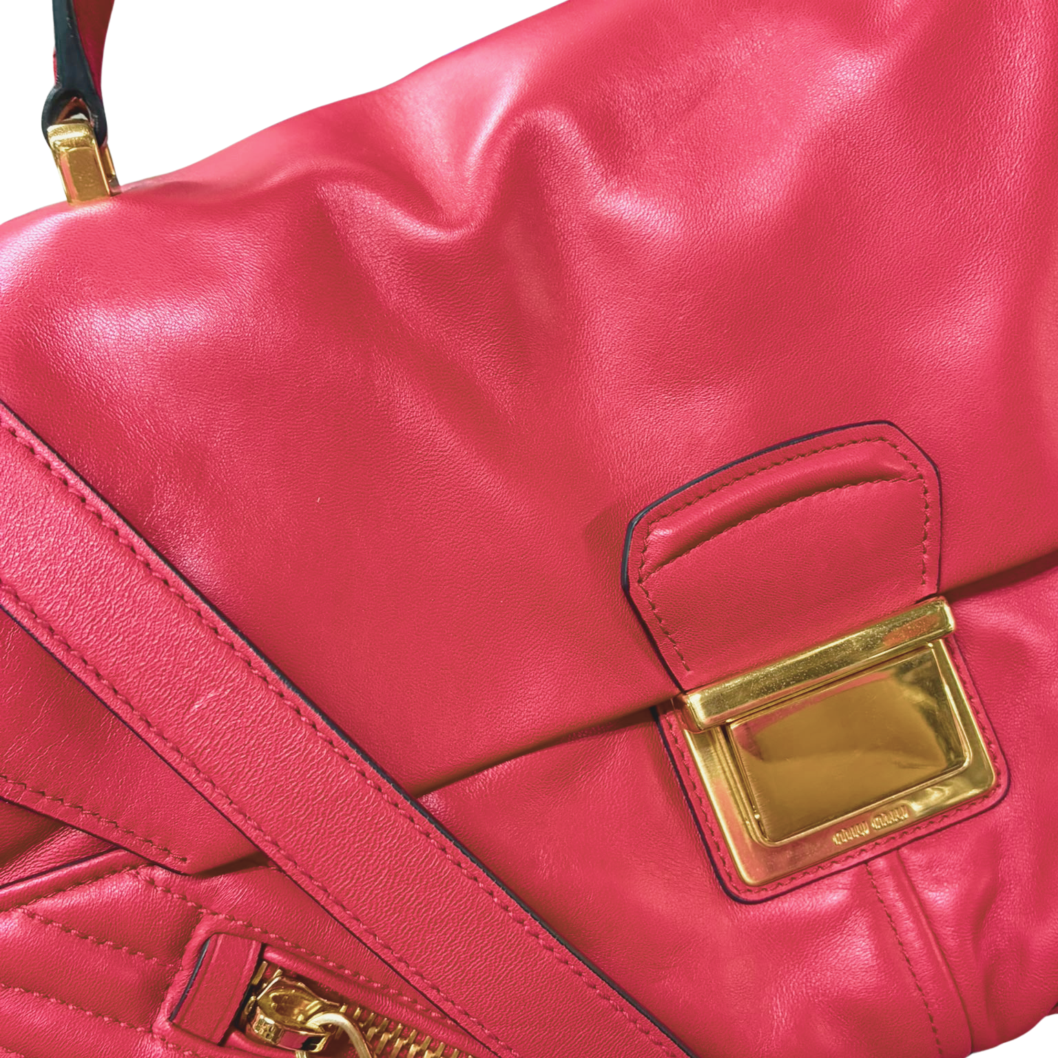 MIU MIU Quilted Nappa Leather Biker Tote