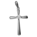 750WG Cross Pendant With Diamond 0.9GM