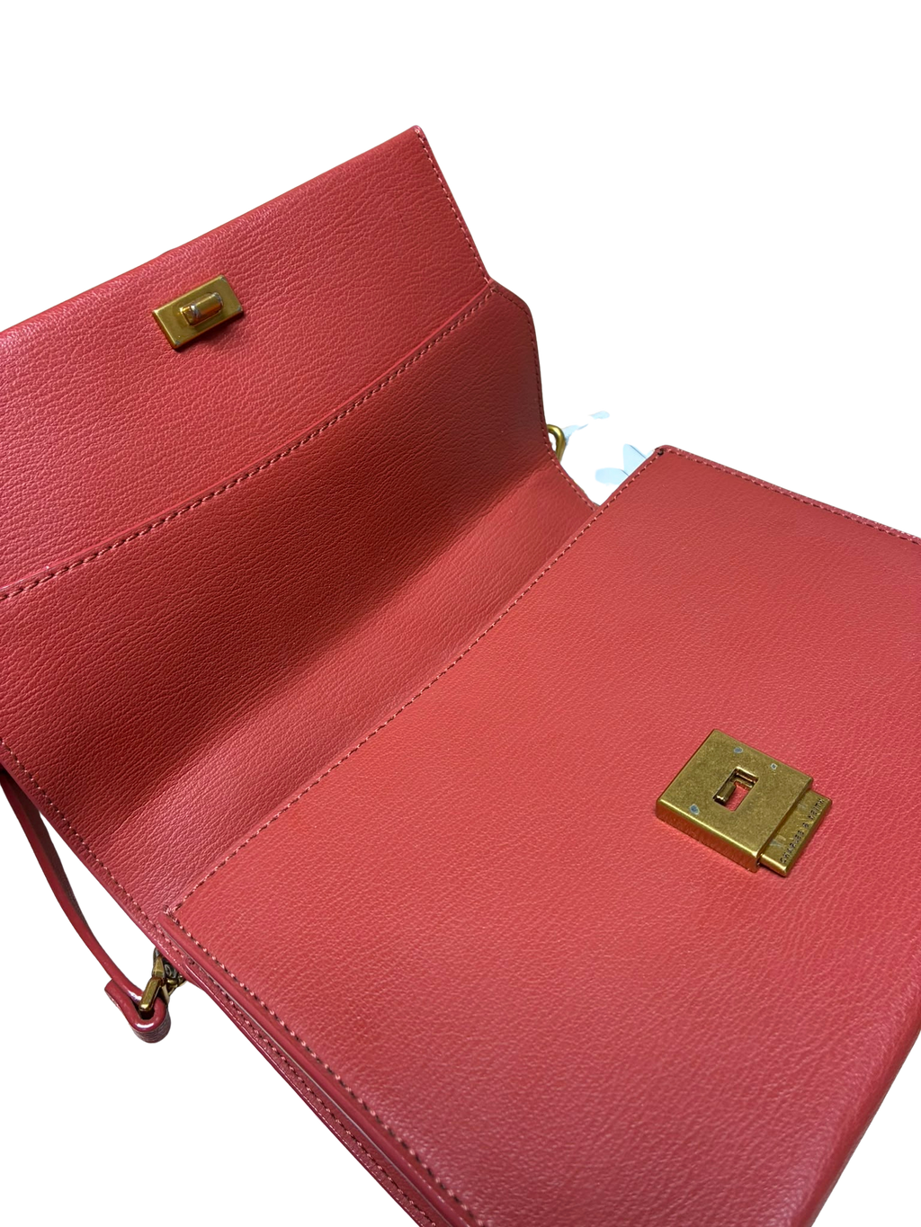 Charles And Keith CK2807011502 Front Flap Chain Handle Crossbody Bag Brick