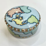 Tiffany & Co Vintage World Map Porcelain Trinket Box