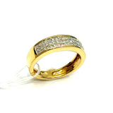 750YG Princess Cut Diamond Ring