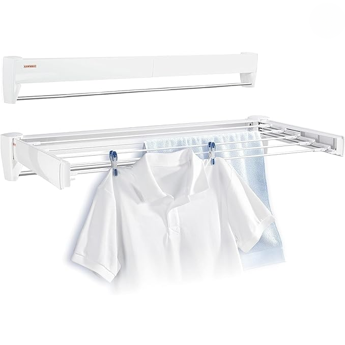 Leifheit L83201 Telegant 36 Protect Plus Wall Dryer White 72x37cm
