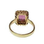 YG Amethyst Cocktail Ring With Diamond Halo 4.8GM