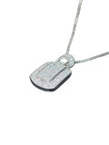 Platinum 900 Diamond Pendant Necklace