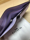 Coach BiFold Coin Wallet Leather Lilac