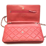 Chanel, Red Quilted Lambskin Leather Classic WOC