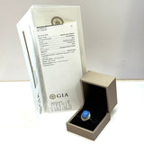 PT900 Double Cabochon Natural Opal & Diamond Ring