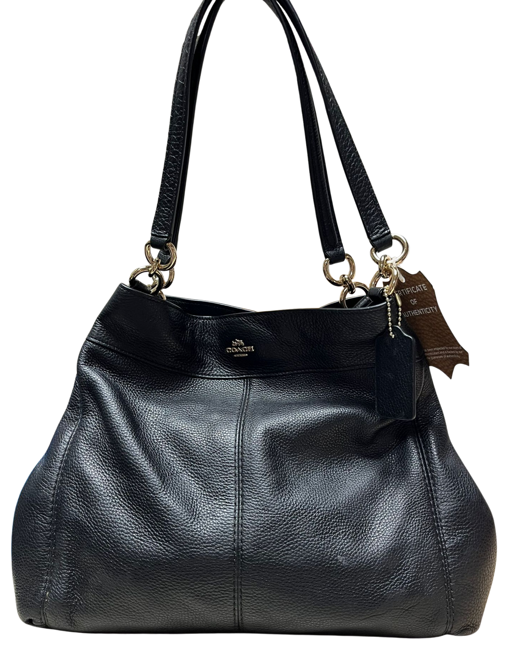 Coach Black Leather Phoebe Madison Shoulder Bag