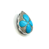 18KWG Turquois & Diamond Pendant