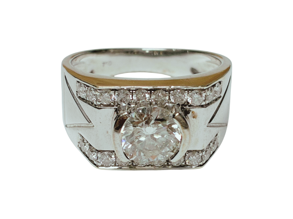 750WG Diamond Mens Ring 7.2GM