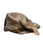 Salvatore Ferragamo Top Handle Bag Taupe Leather Large