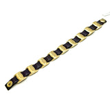 Ferragamo Gold & Burgundy Colour Leather Bracelet