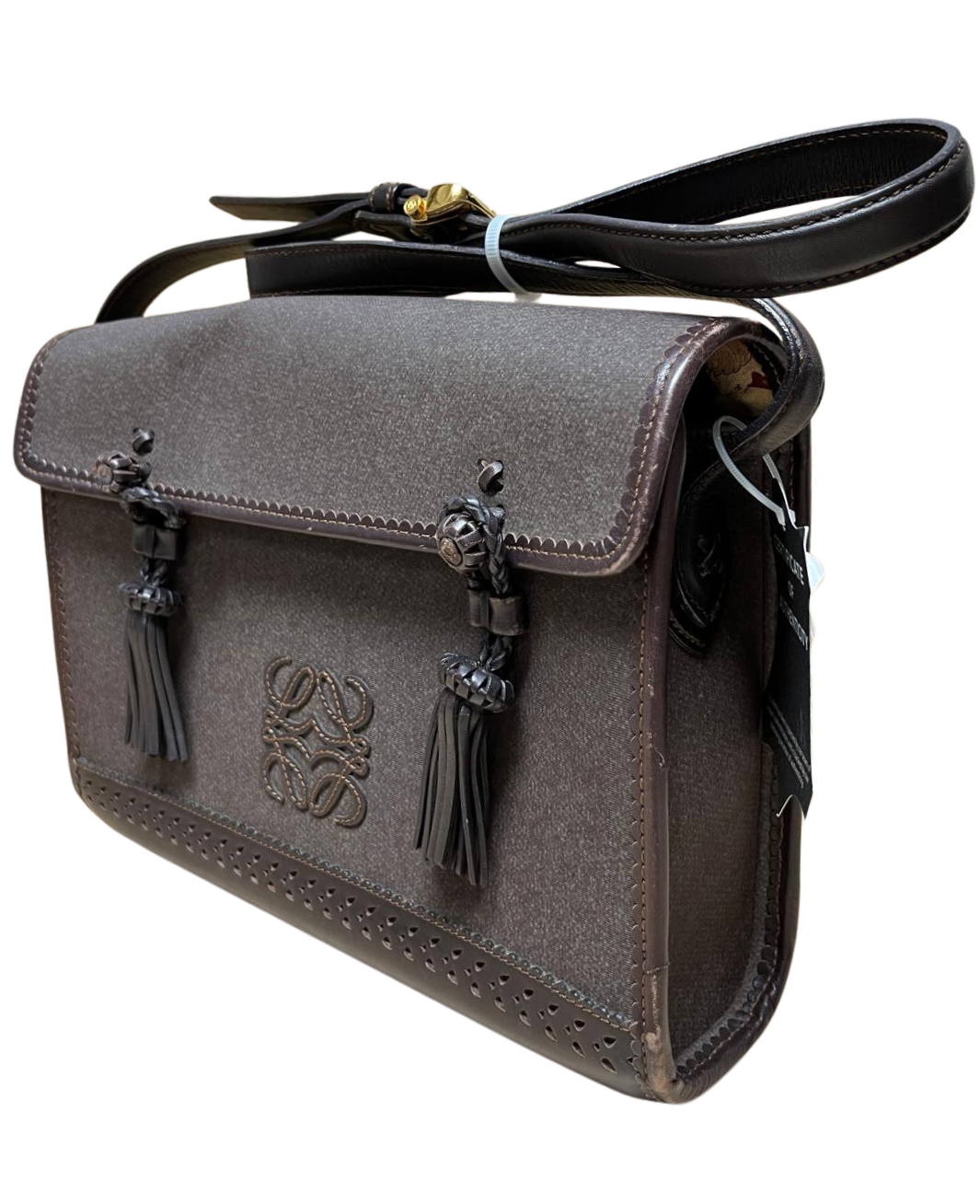 Loewe Anagram Canvas Shoulder Bag
