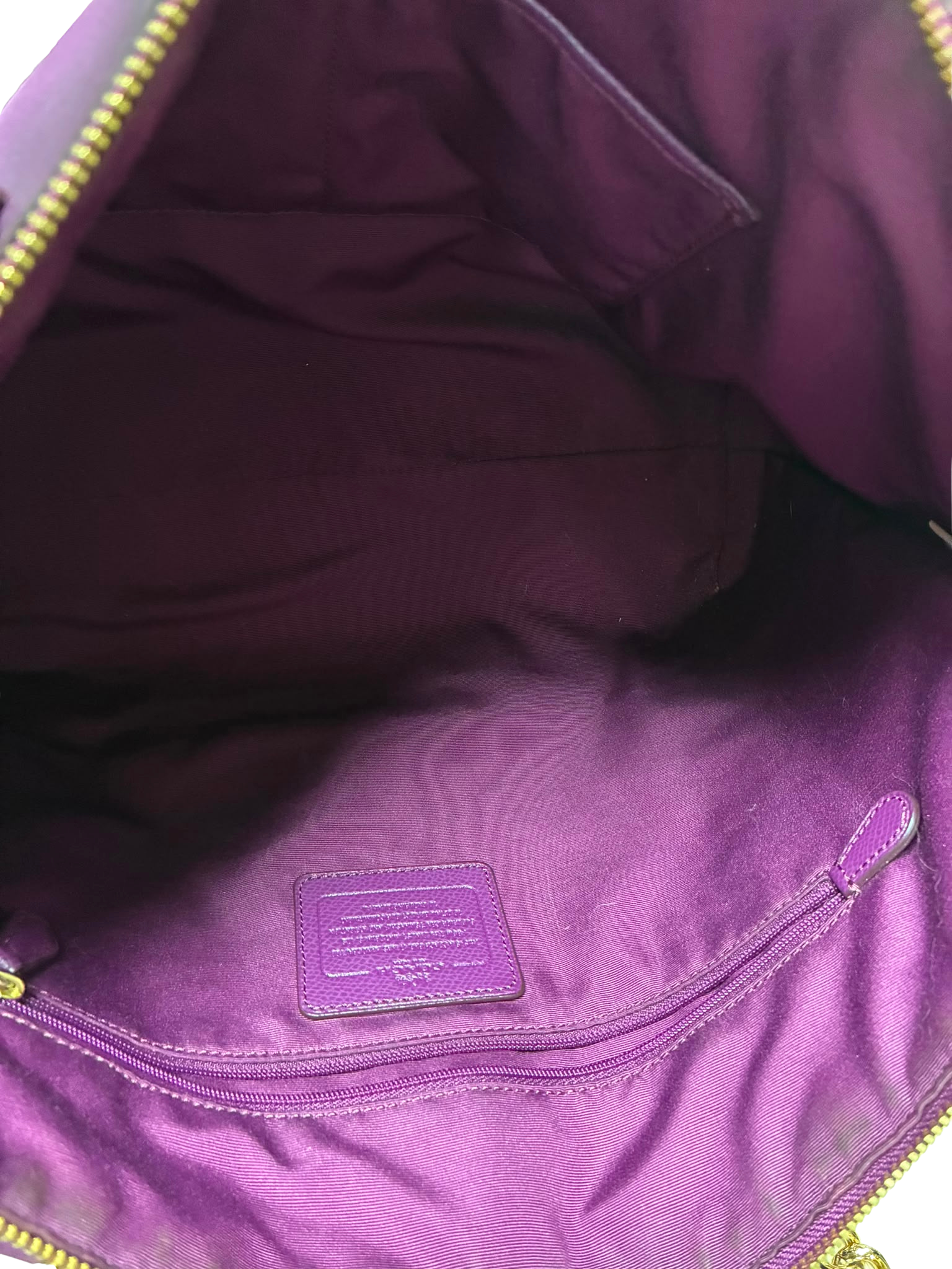 Coach Ava Chain Tote Dark Berry Or Plum Pebble Leather