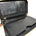 Michael Kors Womens Jet Set Large Flat Multi Function Phone Case Black 2 One Size