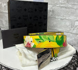 MCM Floral Print Leather Belt
