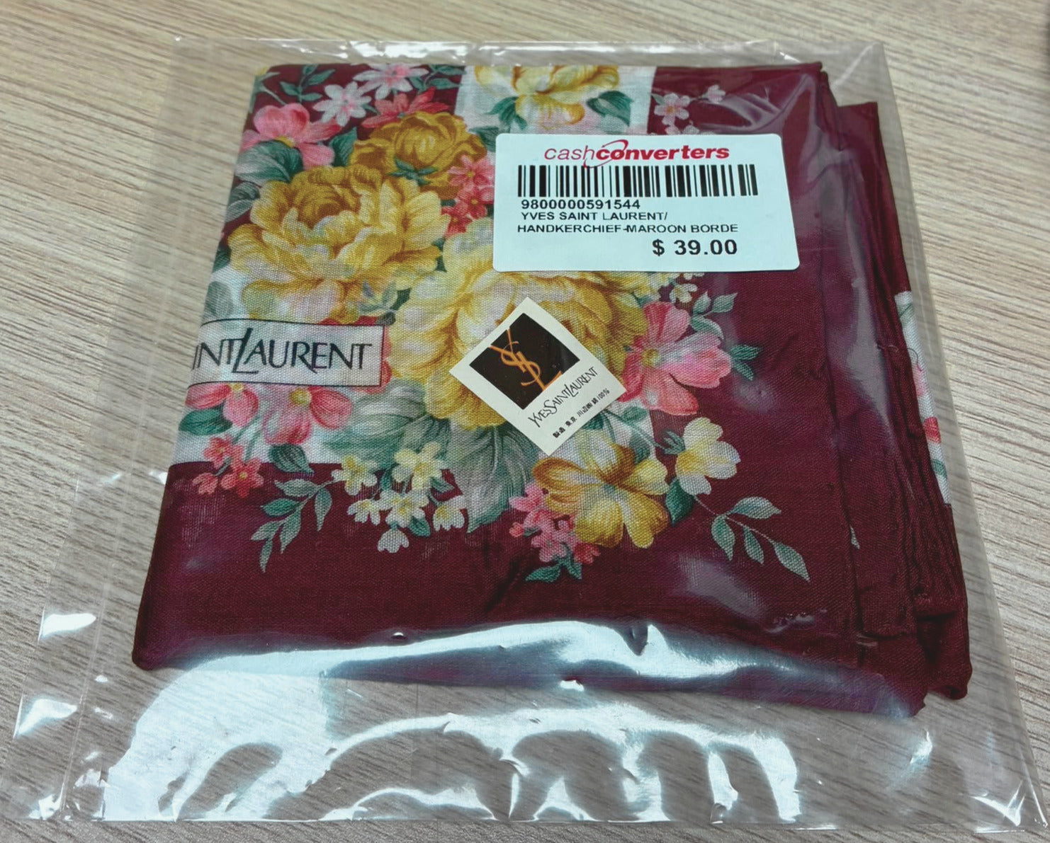 Vintage Yves Saint Laurent Floral Handkerchief Main image