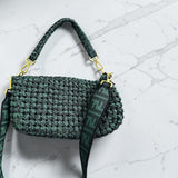 Fendi Baquette Woven Jaquard Fabric Shoulder Bag