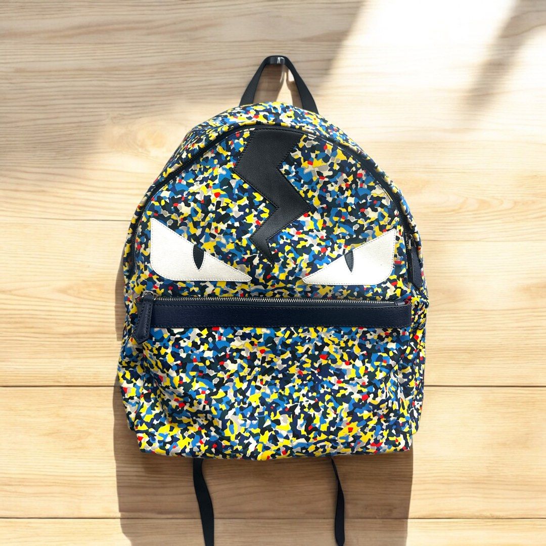 fendi mania mini backpack Brown Fendi Luxury Helsinki Fendis Italian Canvas Backpack Fendi Mania Mini