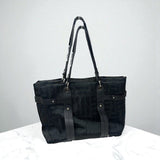 Ferragamo Black Canvas Tote Bag