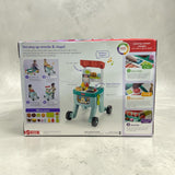 Fisher-Price Baby Learning Toy Laugh & Learn 4-in-1 Snack Cart Walker with 14 Pieces for Toddler Pretend Play Infants Ages 6+ Months