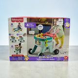 Fisher-Price Baby Learning Toy Laugh & Learn 4-in-1 Snack Cart Walker with 14 Pieces for Toddler Pretend Play Infants Ages 6+ Months