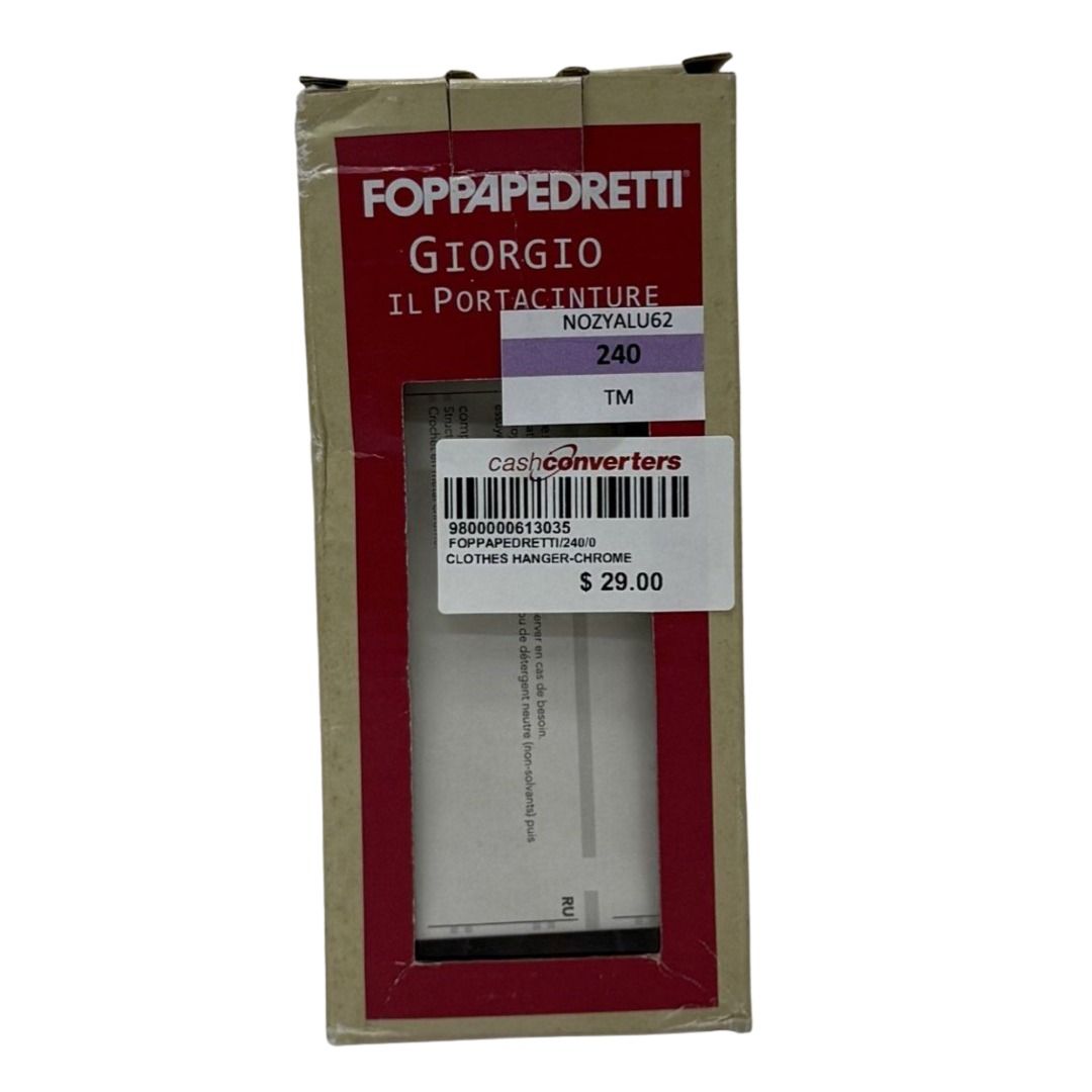 Foppapedretti Giorgio Chrome Wood Clothes Hanger