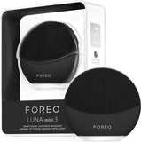 FOREO LUNA mini 3 Midnight, Ultra-hygienic Facial Cleansing Brush for All Skin Types, Face Massager for Clean & Healthy Face Care
