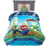 Franco Kids Bedding Super Soft Microfiber Reversible Comforter, Twin/Full, Mario