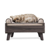 Furhaven Mid-Century Modern Style Elevated Dog Bed Frame - Gray Wash