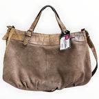 Furla Croco Leather &suede 2 way Bag
