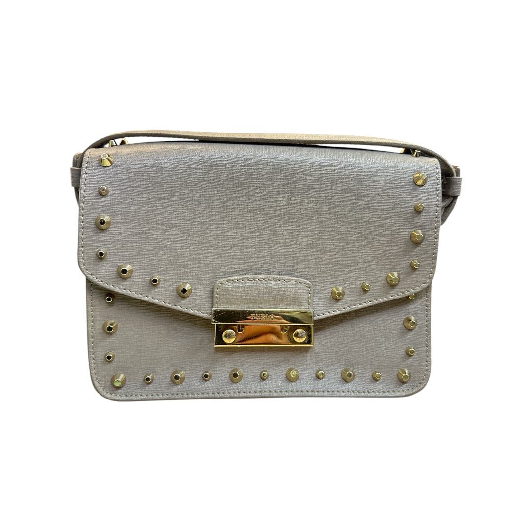 Furla Studded Crossbody Bag – Grey Leather Main image
