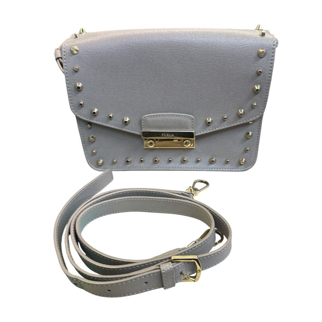 Furla Studded Crossbody Bag – Grey Leather Secondary image