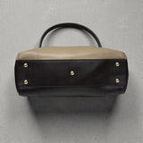 Furla Tri Color Leather Piper Cartella Top Handle Bag