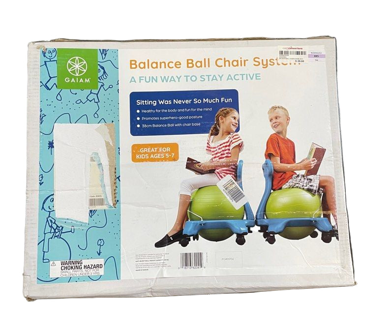 Gaiam Kids Balance Ball Chair BlueGreen Secondary image