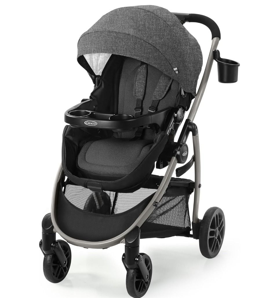 Graco Modes Pramette Stroller, Baby Stroller with True Pram Mode, Reversible Seat, One Hand Fold, Extra Storage, Child Tray, Redmond Main image