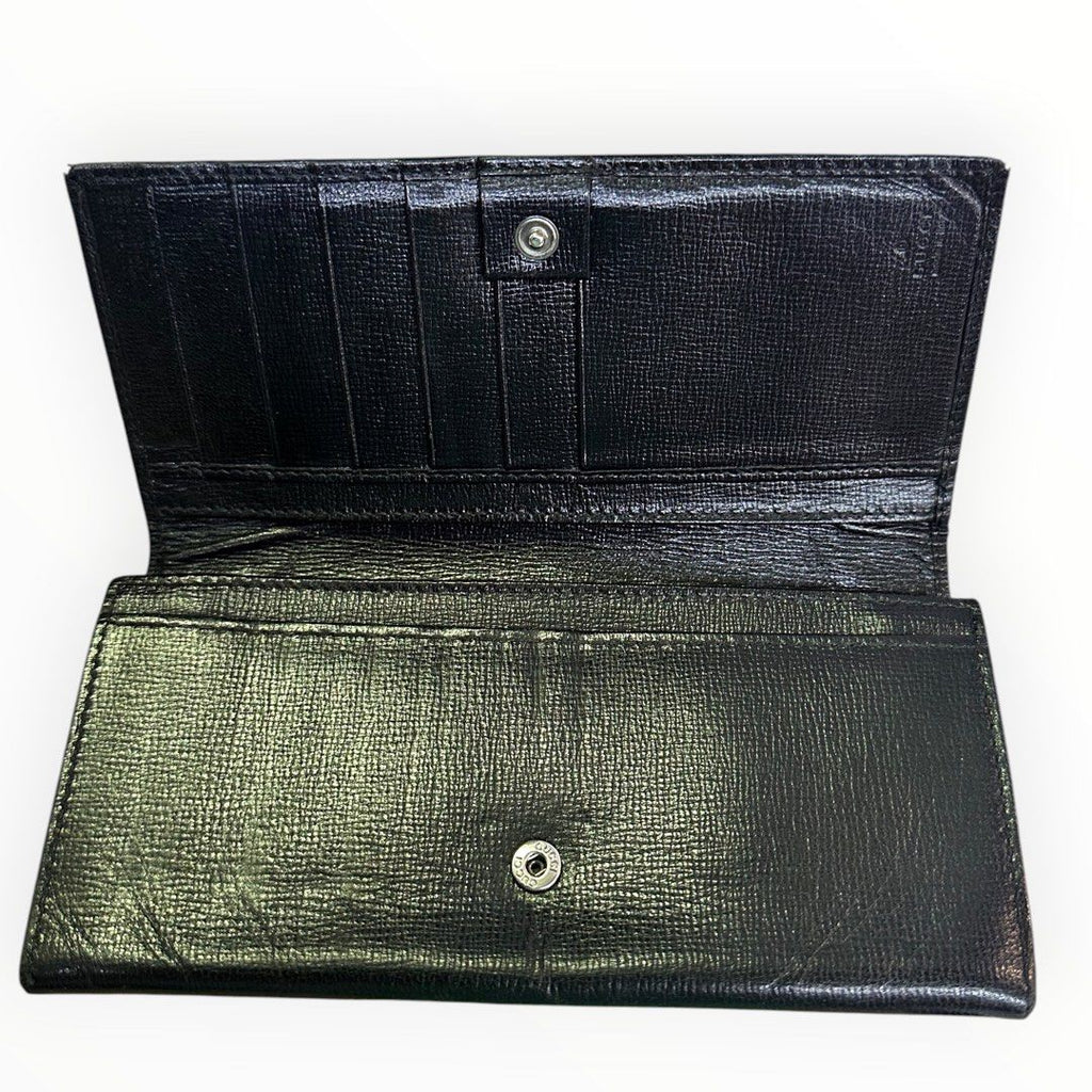 Gucci Black Long Leather Wallet