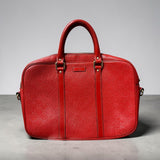 Gucci Guccissima Leather Briefcase / Laptop Bag – Red